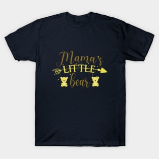 Mama's Little Bear Cute gift for baby yellow bear T-Shirt